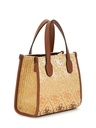 MINI BOLSO GUESS DE MANO SILVANA 4G RAFIA