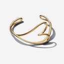 Pulsera Pandora Rígida Corazón Forma Orgánica