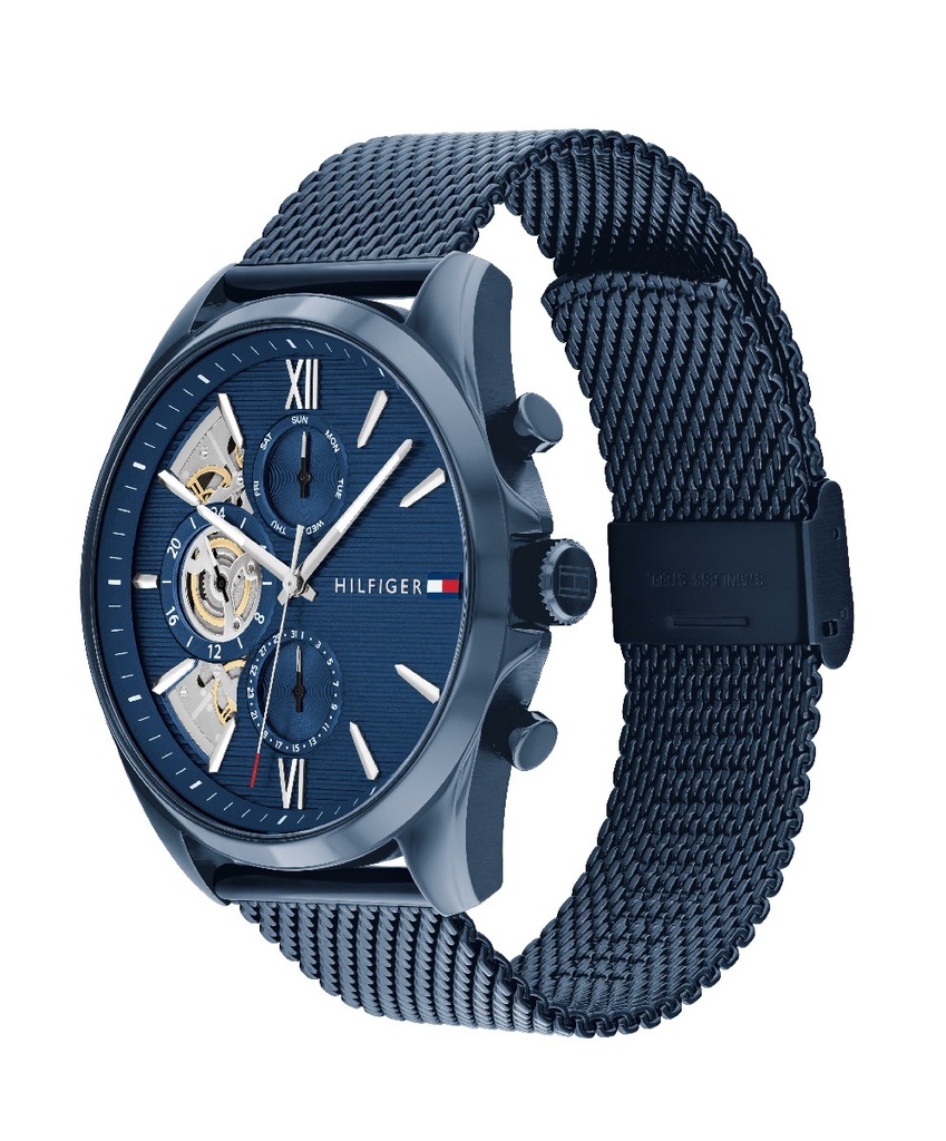 Reloj Tommy Hilfiger Baker Acero Inoxidable Azul Multifunción Hombre 1710648