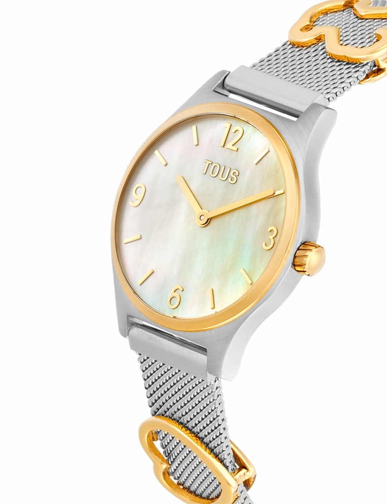 RELOJ TOUS EPIC ICON DORADO Y PLATEADO ESFERA NACAR