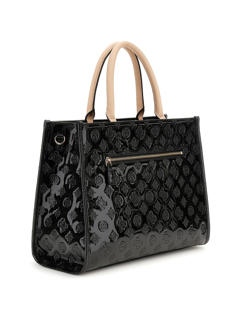 Bolso Guess de Mano Arnela Negro Logotipo 4G Peony
