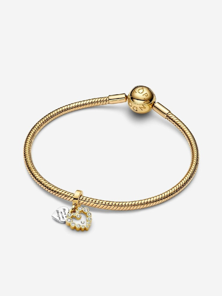 Charm  Pandora Colgante Doble Corazón Brillante