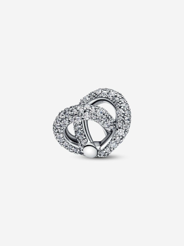 Charm Pandora Corazón Nudo Infinito y Pavé