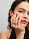 Anillo Pandora Corazón Rosa Elevado