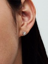 Pendientes Pandora Botón Corazón Elevado Brillante