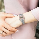 Reloj Casio Vintage Mujer Plateado Esfera Rosa LA670WEA-4A2EF