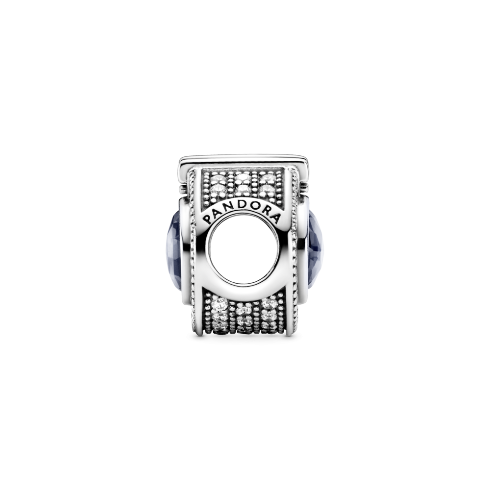 Charm Padora azul brillante de la corona Pandora
