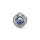 Charm Padora azul brillante de la corona Pandora