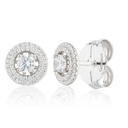 Pendientes Camaleoni  Plata Rodio Desmontable Cerco y Circulo WPD005/LP