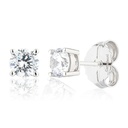 Pendientes Camaleoni  Plata Rodio Desmontable Solitario WPD010/LP