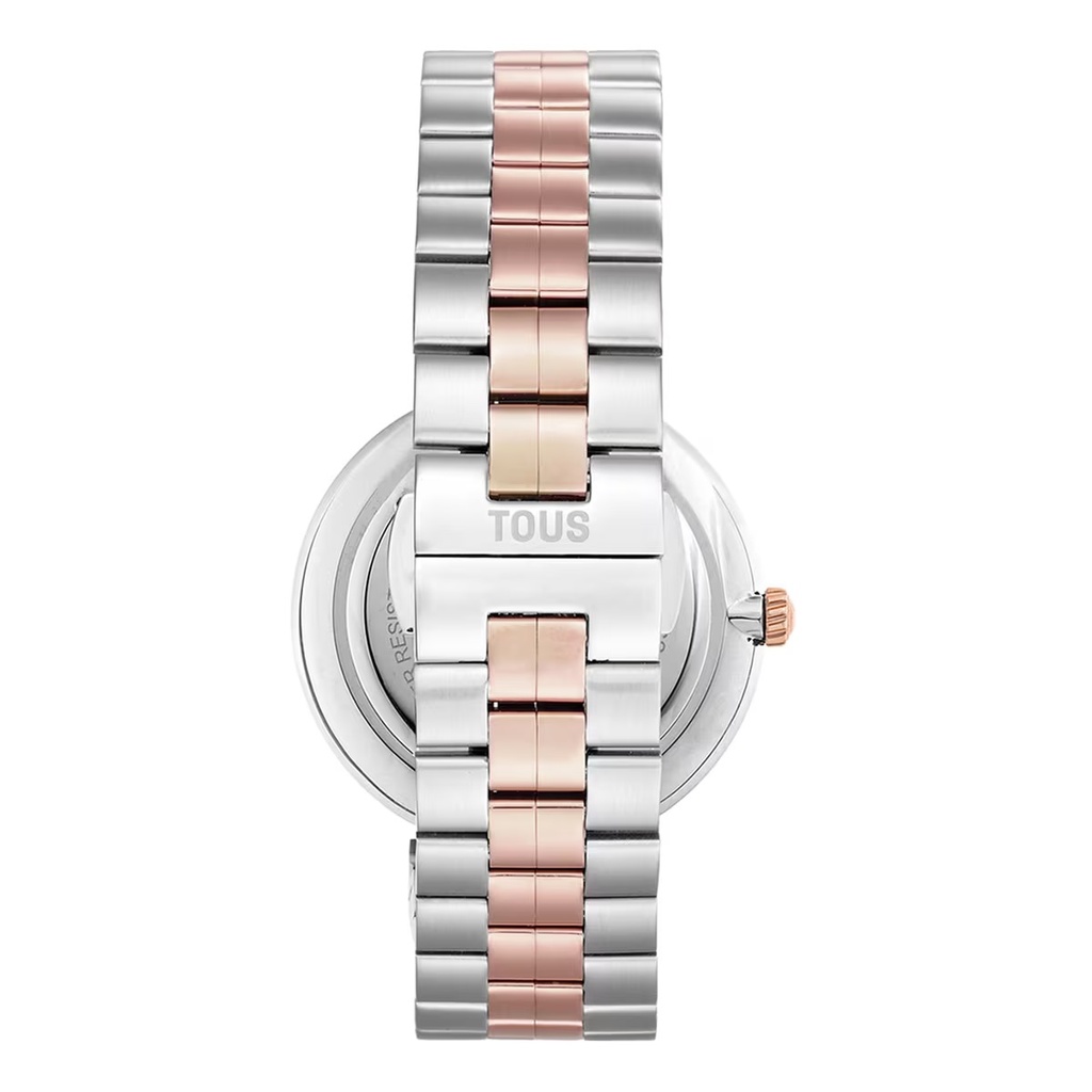 Reloj Tous Mujer S-Band Analógico Acero Bicolor Plateado IP Rosado 200351071