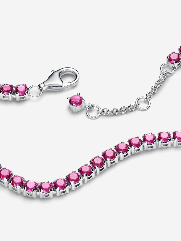 Pulsera Pandora Tenis Rosa Brillante