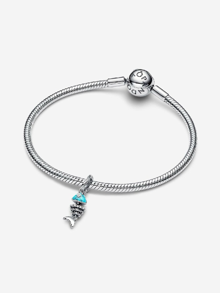 Charm Pandora Colgante Espina Pez Color Turquesa