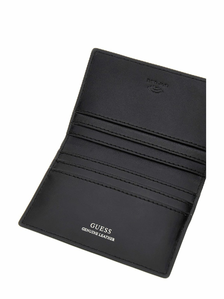 Portatarjetas Guess Milano de Piel Negra 