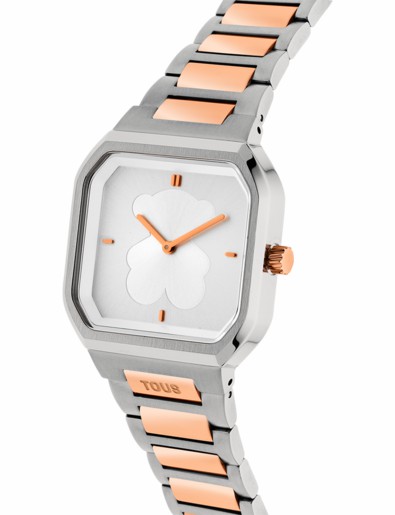 Reloj Tous D-Bear Platedo y Rosado Analógico Mujer 3000137500