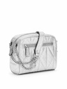 Bolso Guess Mini Bandolera Aldina con Logotipo GY966314-SILVER