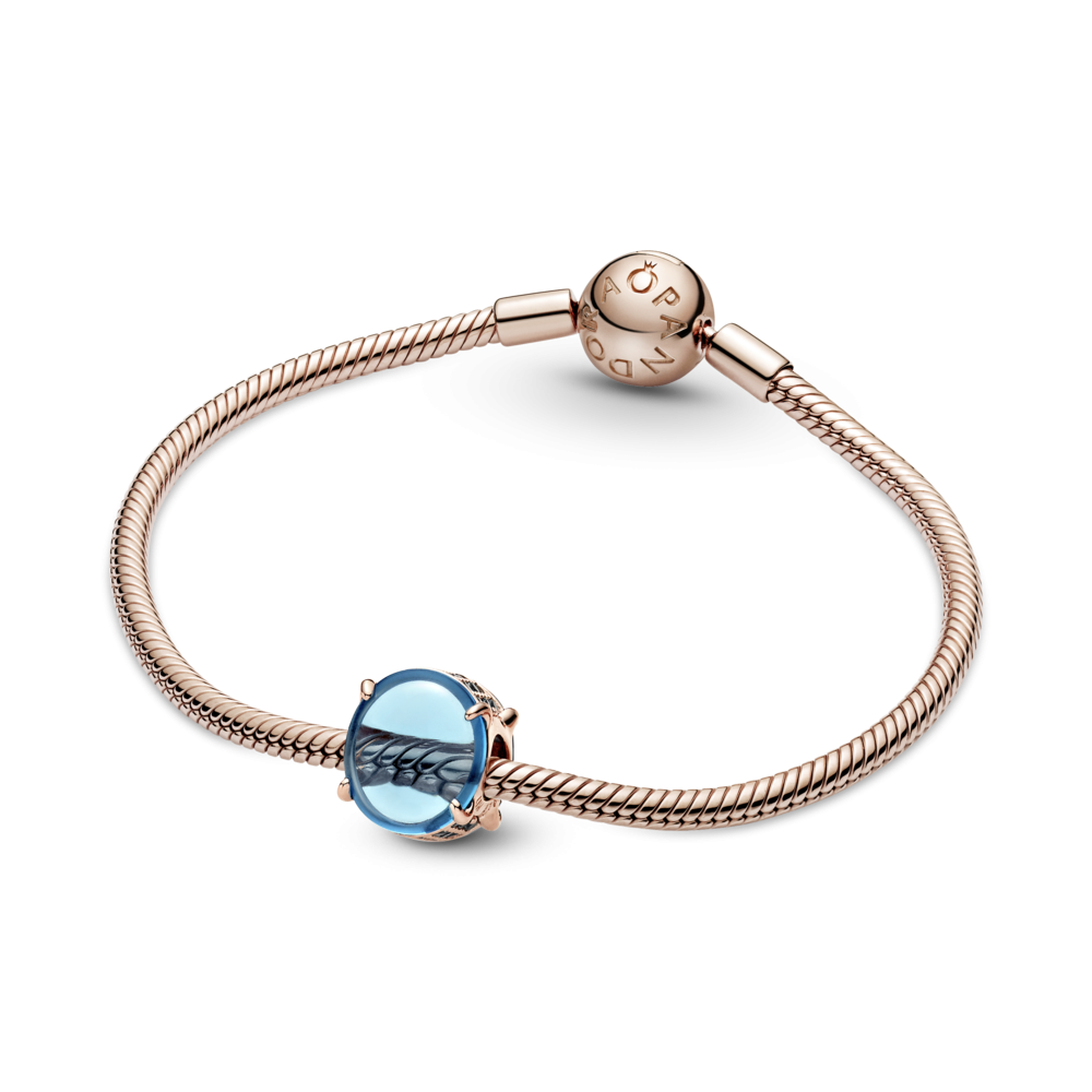 Charm Pandora Rose Cabujón Ovalado Cristal Azul