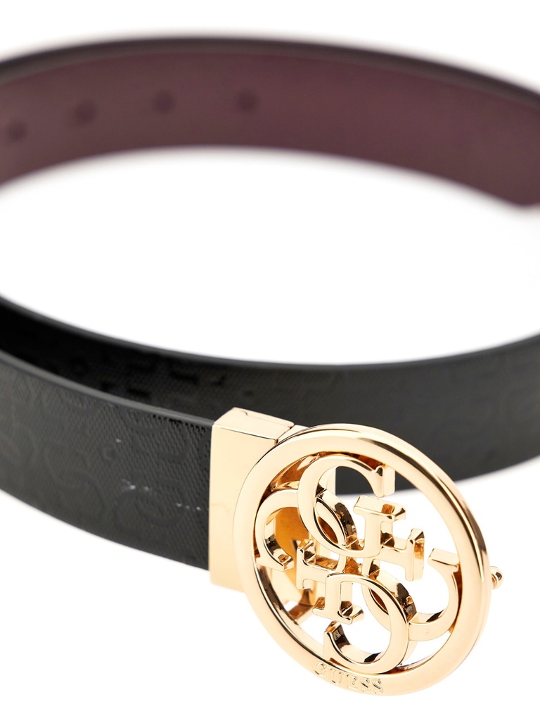 Cinturón Guess Idra Reversible Mujer Negro/Burdeos BW9301P5435-BML