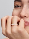 Anillo Pandora ME Corazón Chakra Blanco en Metal Dorado 163088C01