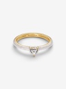 Anillo Pandora ME Corazón Chakra Blanco en Metal Dorado 163088C01