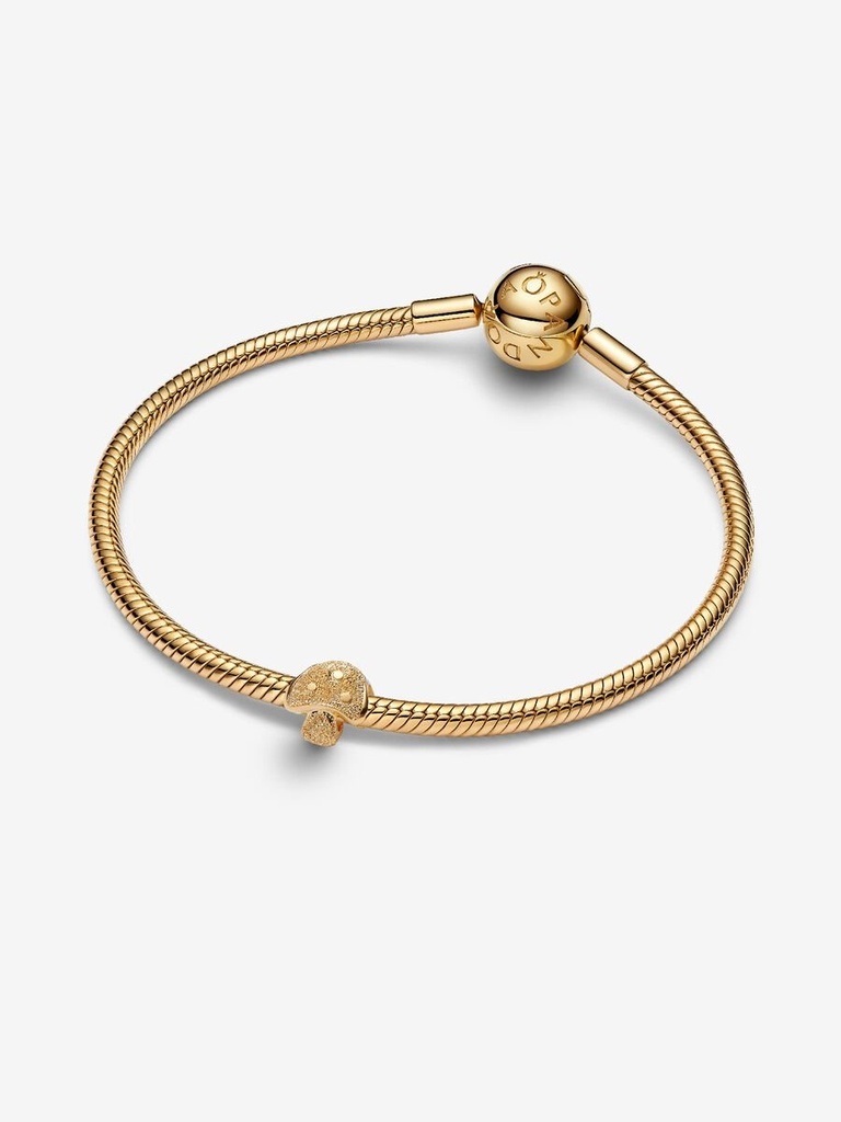 Charm Pandora Mini Champiñón Dorado Texturizado 764048C00
