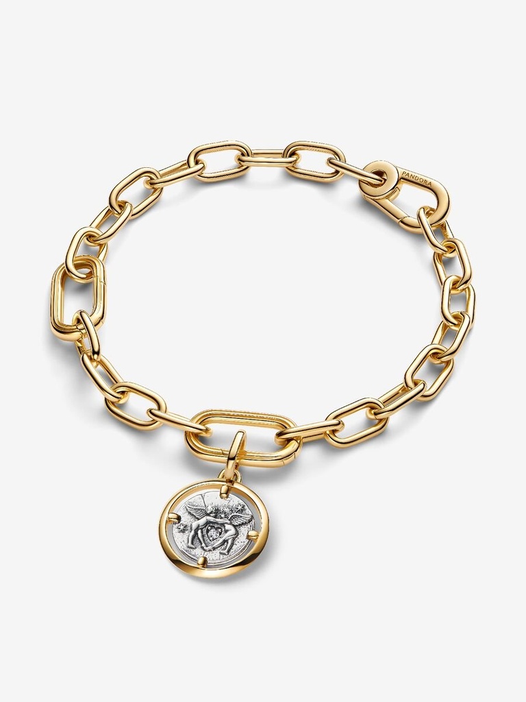 Charm Pandora Talismán Celeste Abrazo de Ángeles en Plata y Metal Dorado 764088C01