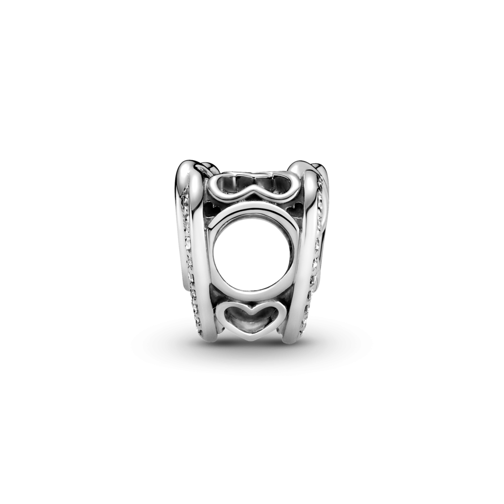 Charm Pandora Corazones Brillantes Entrelazados