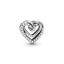 Charm Pandora Corazones Brillantes Entrelazados