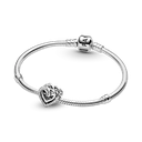 Charm Pandora Corazones Brillantes Entrelazados