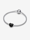 Charm Pandora Corazon Negro Plata de primera ley
