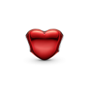 Charm Pandora Corazón Esmalte Rojo Metálico