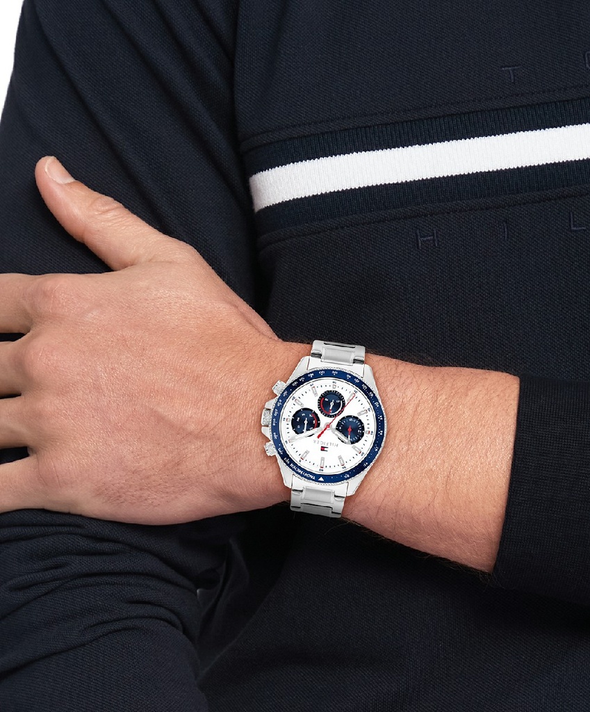 Reloj Tommy Hilfiger Hombre Clark Plateado Multifunción 1792238