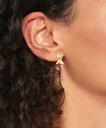 Pendientes Tommy Hilfiger Medio Aro con Nudo Acero Dorado 2780993