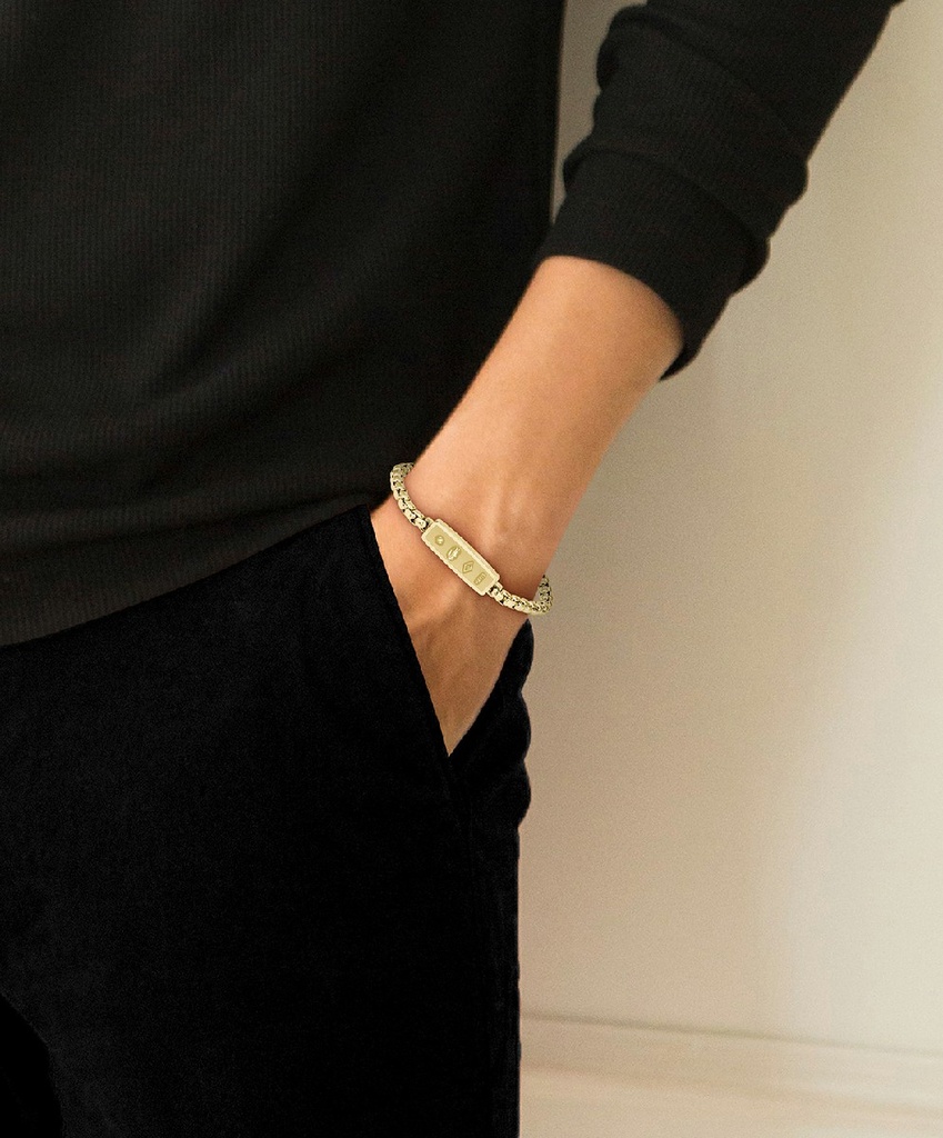 Pulsera Lacoste District Acero Inox. Dorada Hombre 2040539
