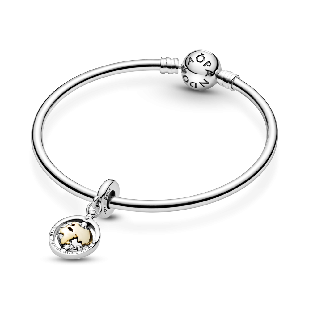 Charm Colgante Pandora Mundo Giratorio Oro 14k