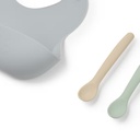 Set de babero y 2 cucharas Food Kit Azul celeste Tous Baby