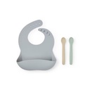 Set de babero y 2 cucharas Food Kit Azul celeste Tous Baby