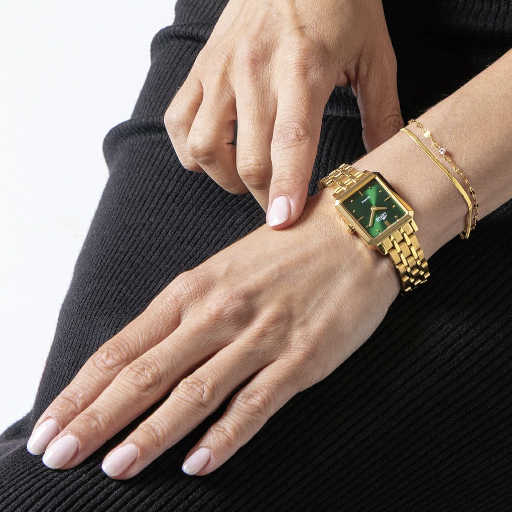 Reloj Lotus 2Gether Mujer Esfera Verde Correa Acero Dorado 19009/3