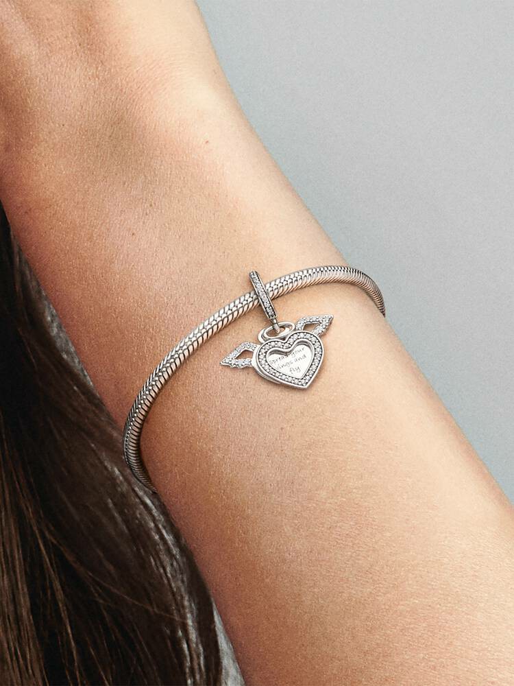 Charm Colgante Corazón y Alas de Ángel 798485C01