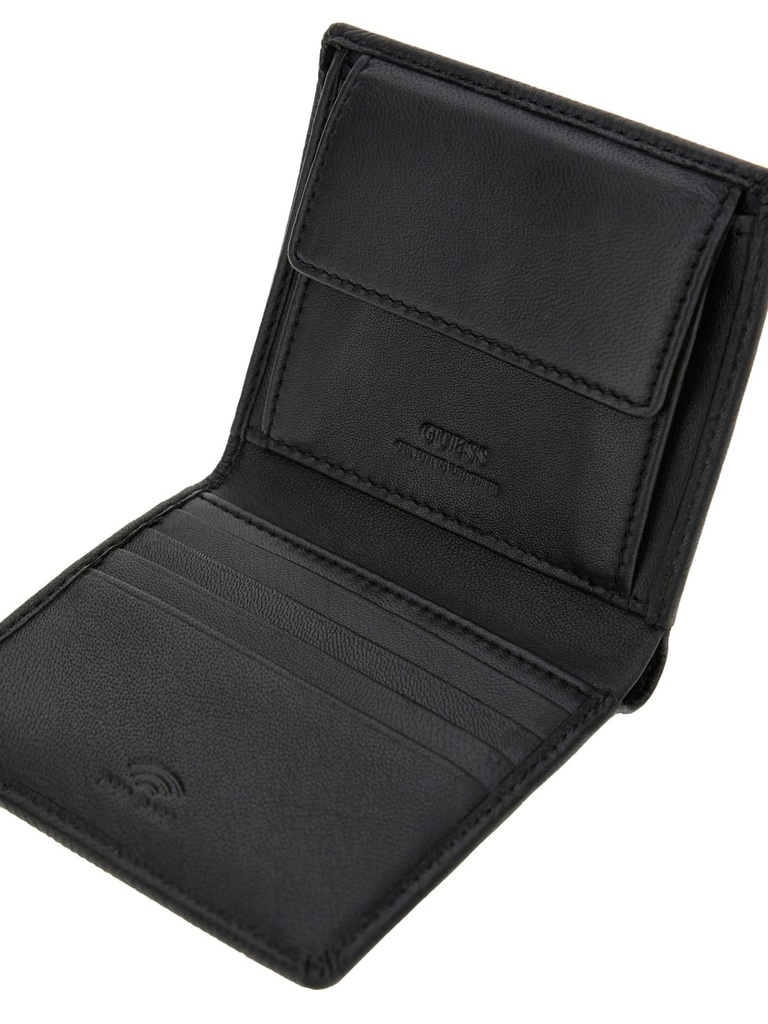 Cartera Guess Madrid Hombre Negra    SMMADLLEA22-BLA