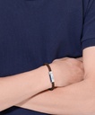 Pulsera Lacoste Rokel Piel Trenzada Marrón y Acero Inoxidable Hombre 2040450