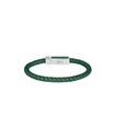 Pulsera Lacoste Rokel Piel Trenzada Verde  y Acero Inoxidable Hombre 2040449