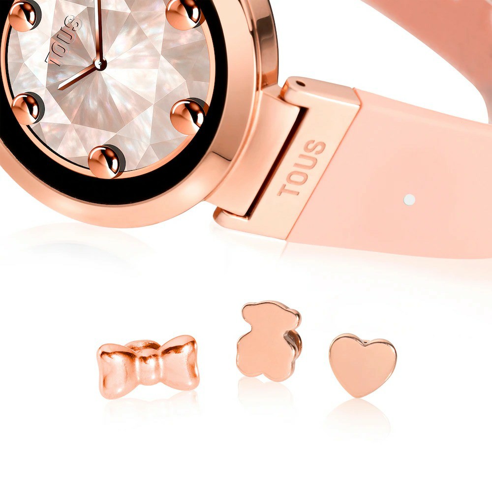 Reloj Tous Smartwatch Correa Nude Motivos Acero Rosado S-Connect  Charms 3000147800