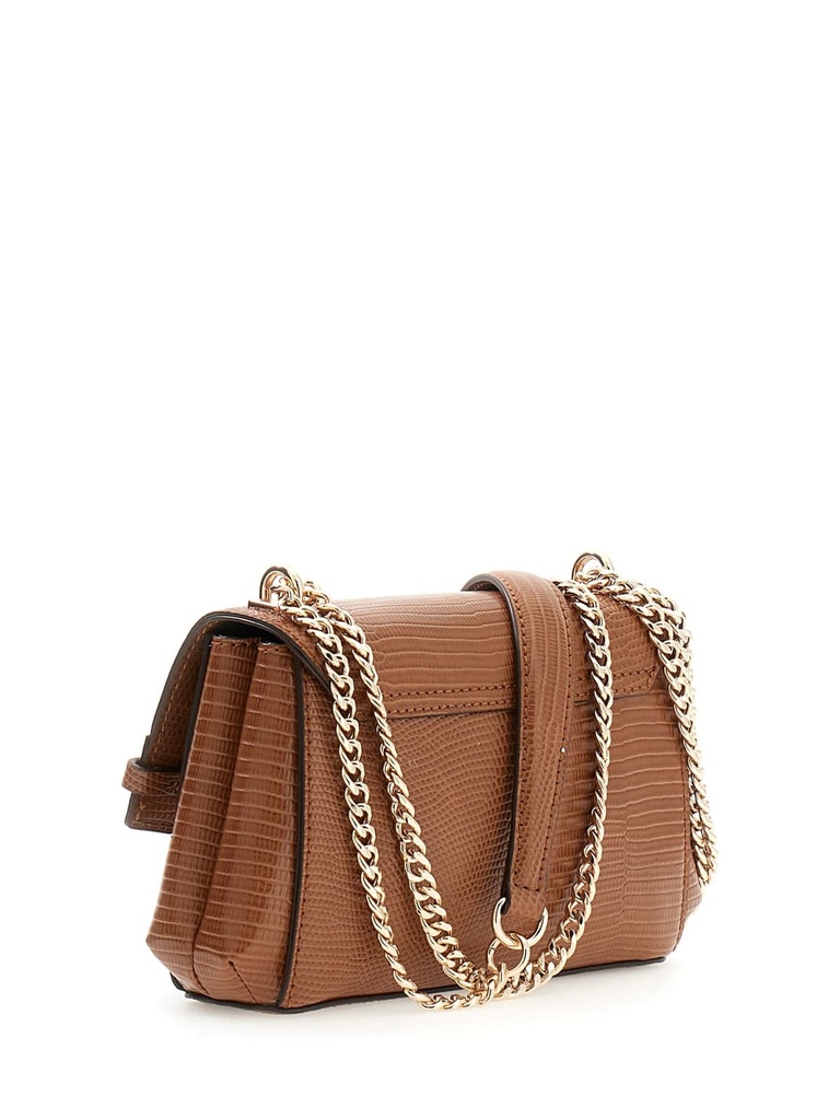 Bolso Guess de Mano Melinda Estampado Animal Coñac HWKL9933780-COG