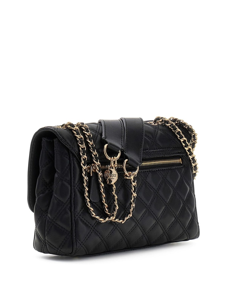 Bolso Guess Giully II Acolchado Comp Convertible Negro HWQG9673200-BLA