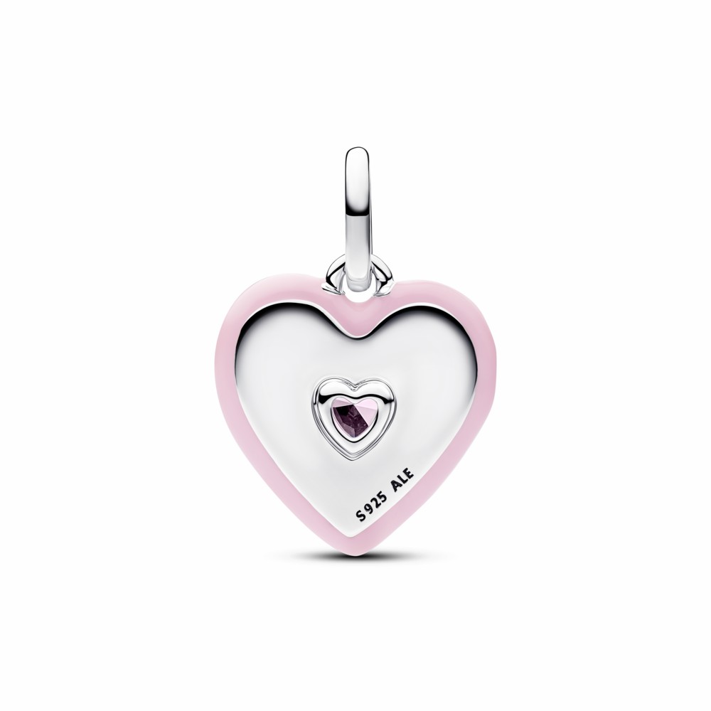 Charm Medallón Corazón Radiante Rosa 794409C01