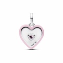Charm Medallón Corazón Radiante Rosa 794409C01