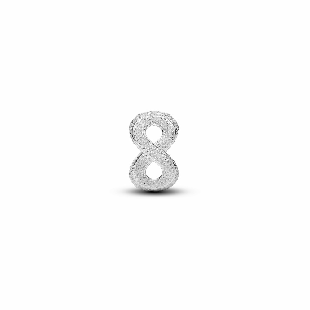 Charm Pandora Mini Símbolo Infinito Textura Plata 794523C00