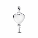 Colgante Pandora Etiqueta Grabable Llave Corazón Plata 394353C01