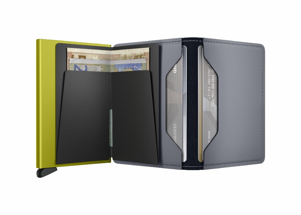 Cartera Secrid Slimwallet Matte SM-Grey & Lime